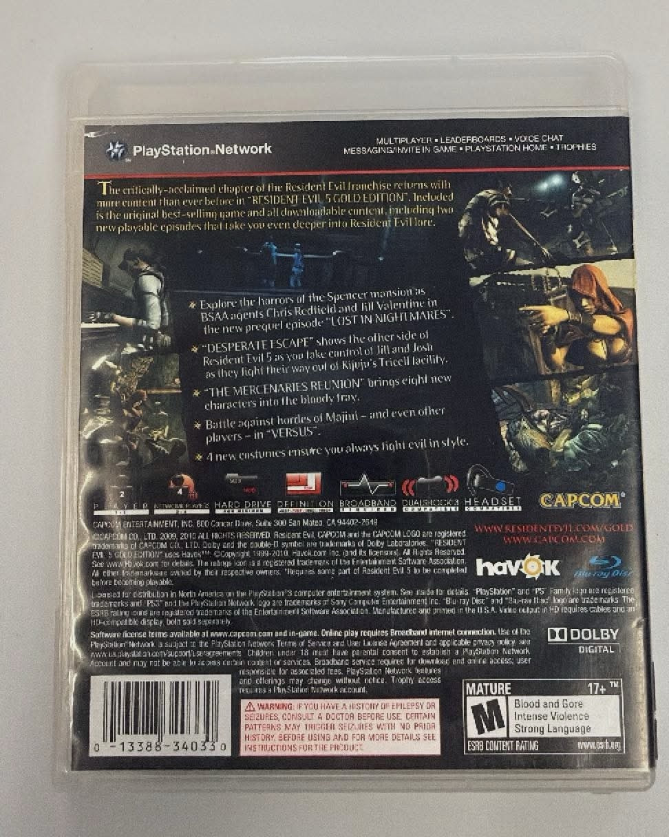 Resident Evil 5 Gold Edition PlayStation 3