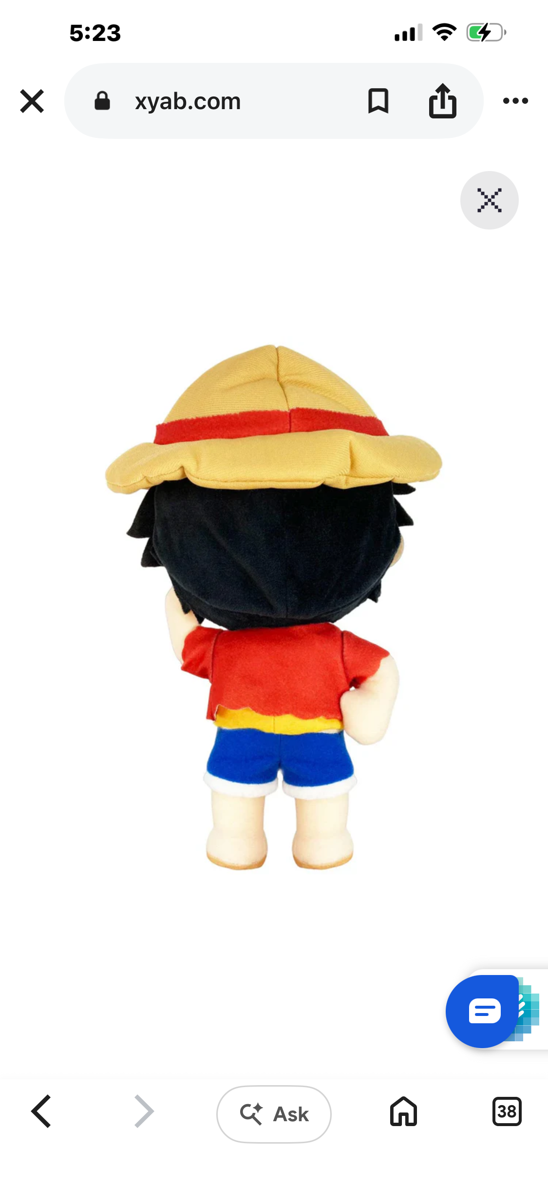 Luffy Change Face 8” Plush