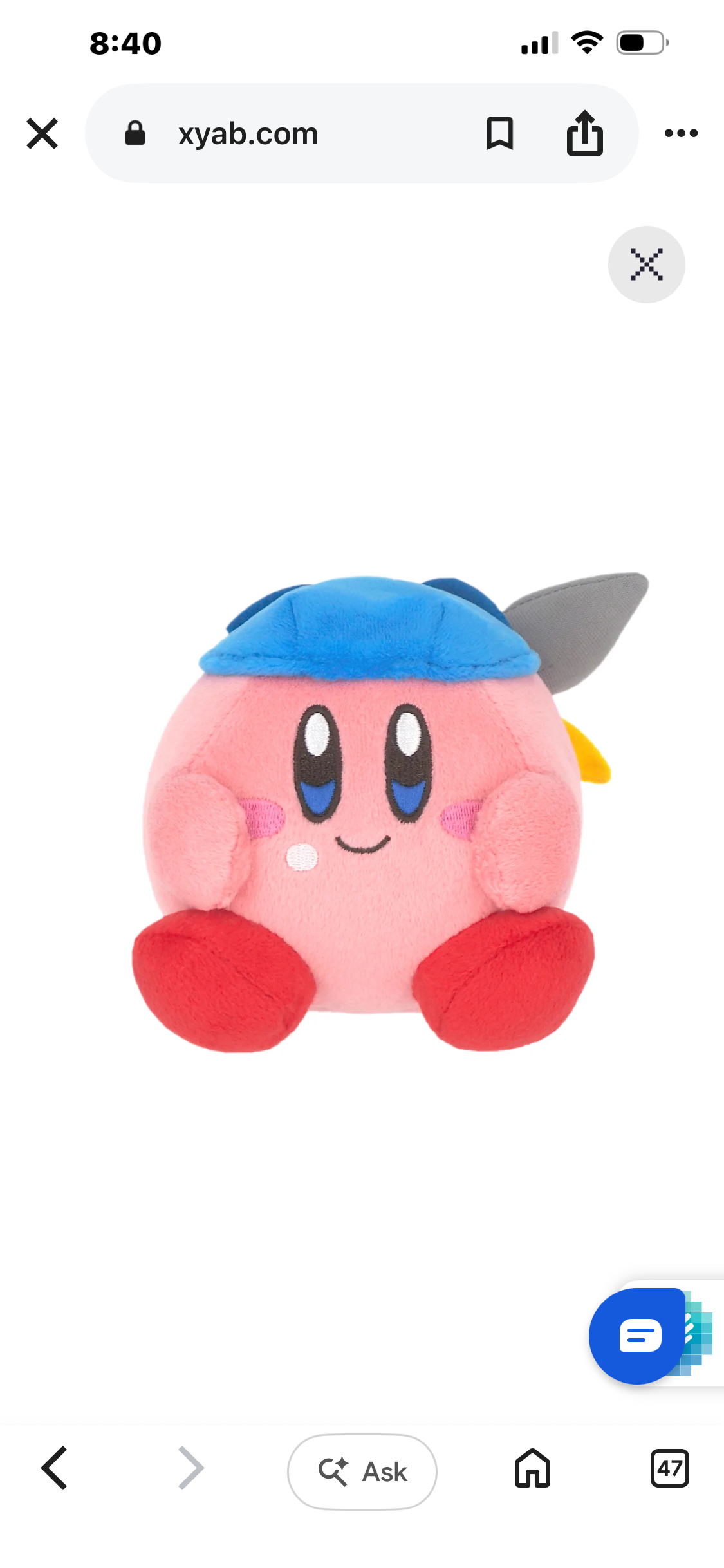 Kirby Bandana Waddle Dee 4” Plush