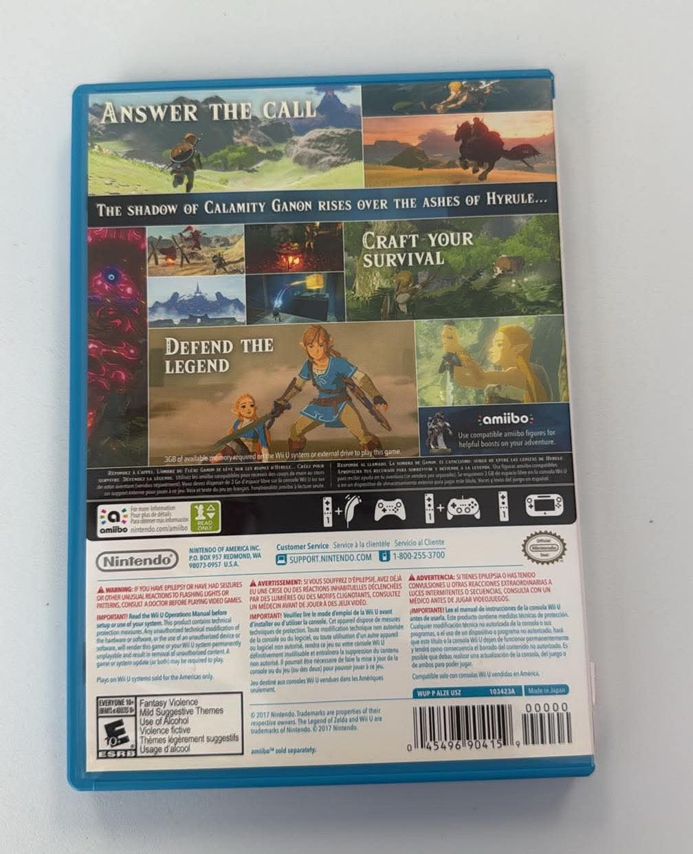 Legend of Zelda: Breath of the Wild  (Wii U)